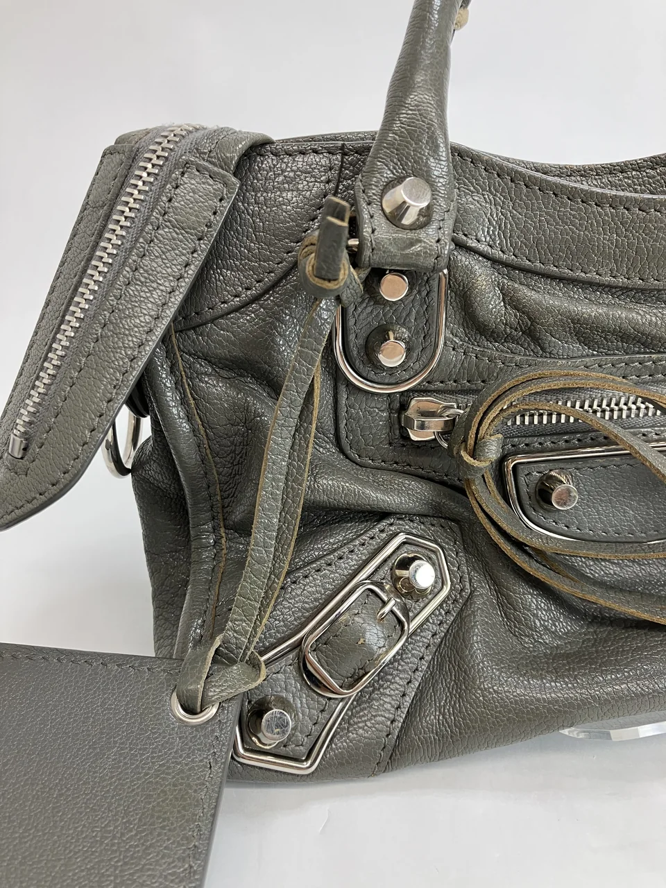 BALENCIAGA NEO CITY TWO-WAY MINI BAG (GRAY) view 5