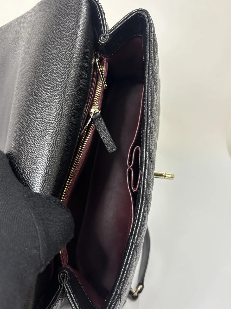 CHANEL CAVIAR TWO-WAY BAG (30 SERIAL CODE) view 9