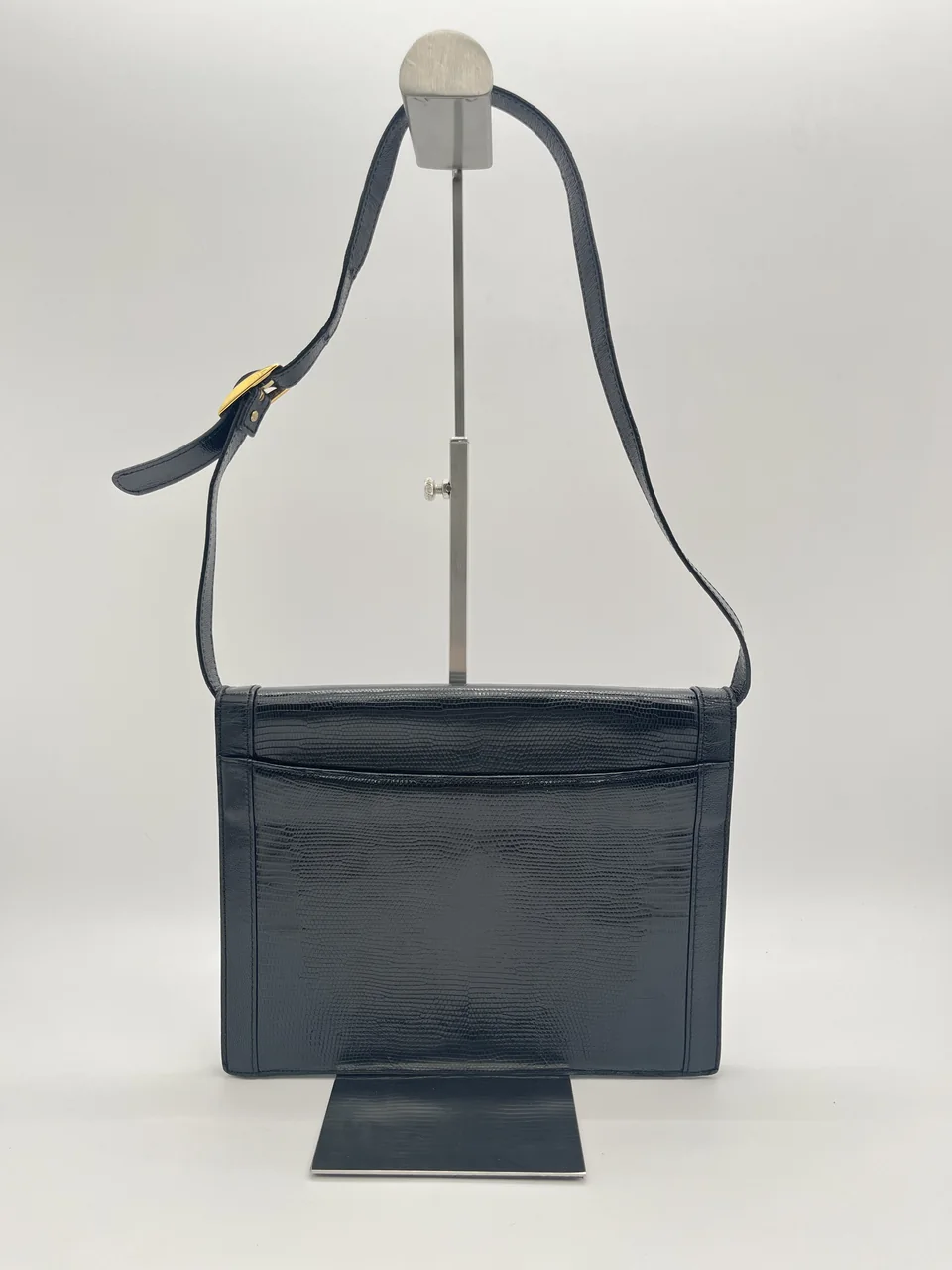 SAINT LAURENT LIZARD SHOULDER BAG (BLACK) hover
