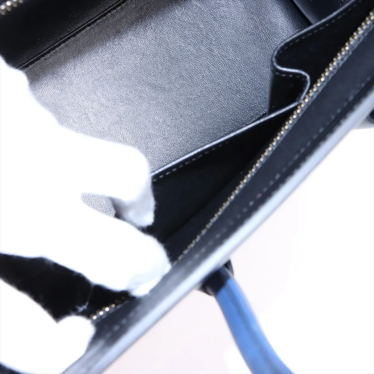 CELINE LUGGAGE MINI SHOPPER (BLACK/BLUE) view 9