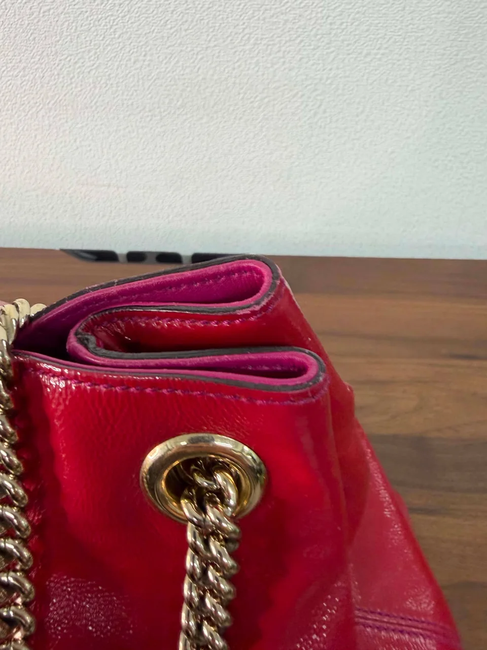GUCCI CHAIN SHOULDER BAG (PINK) view 7