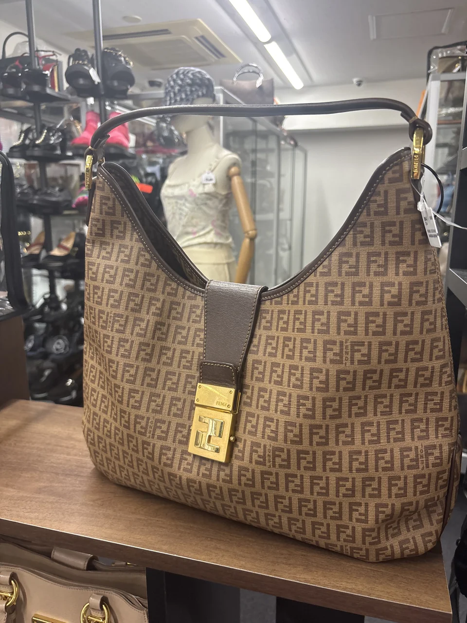 FENDI ZUCCHINO HANDBAG (BROWN) hover