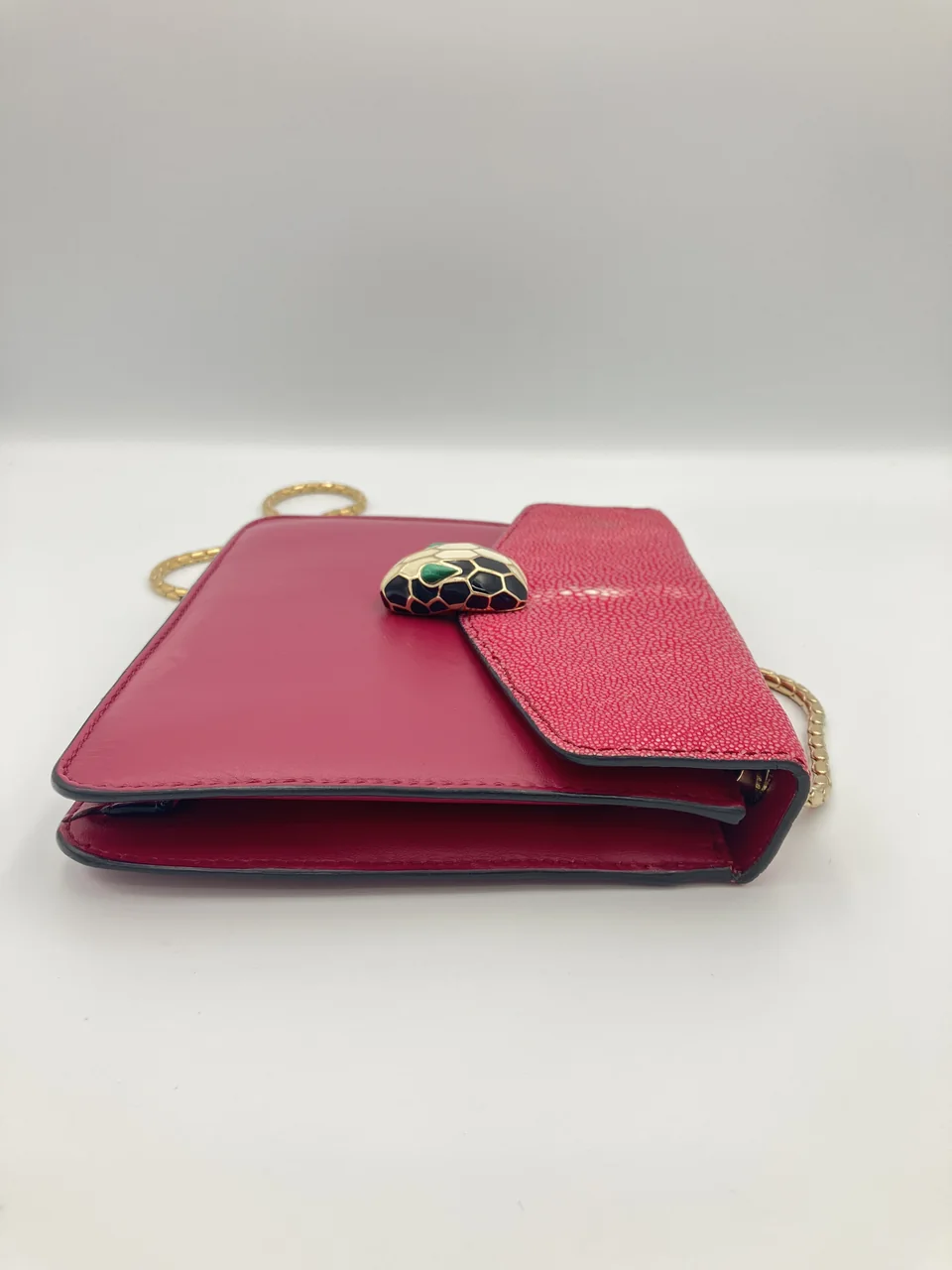 BVLGARI SEPRENTI CHAIN SHOULDER BAG (PINK) view 10
