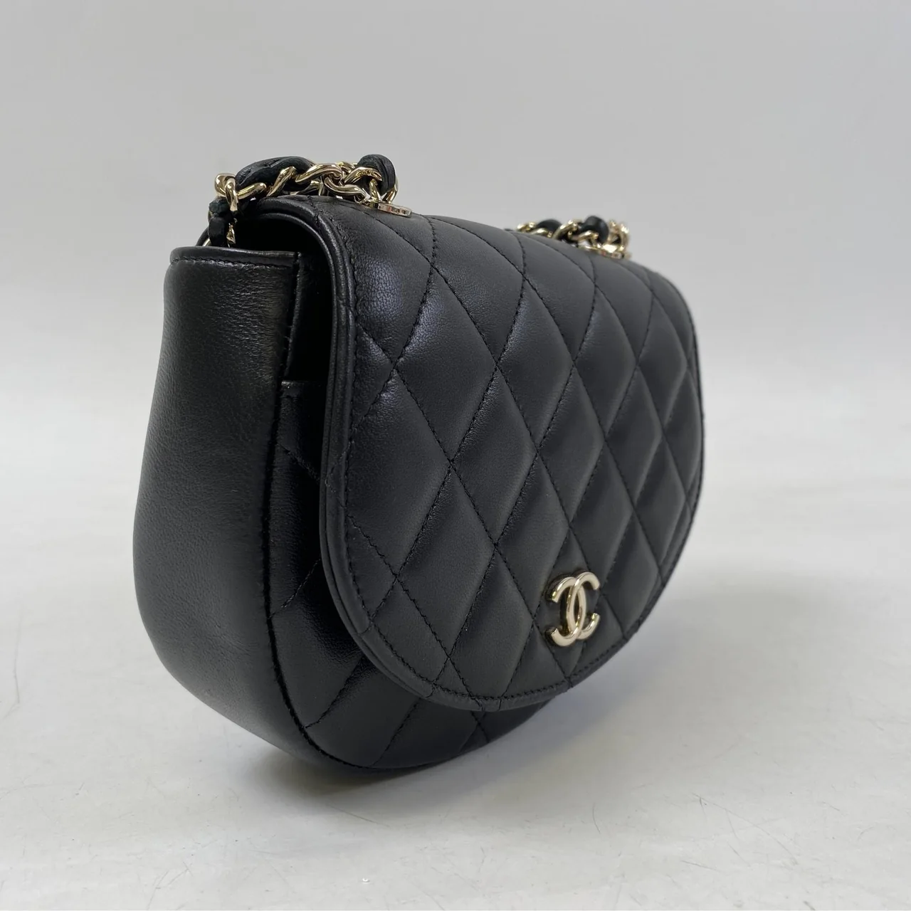CHANEL LAMB SKIN MATELASSE TWO-WAY SHOULDER BAG view 13