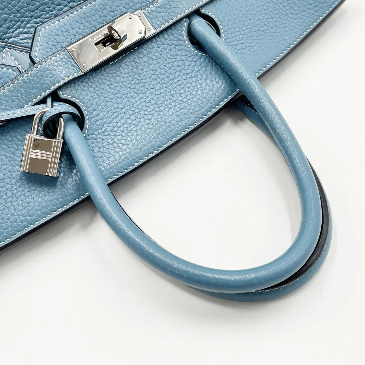 HERMES BIRKIN 35 (TAURILLON, BLUE JEAN, □I STAMP) view 4