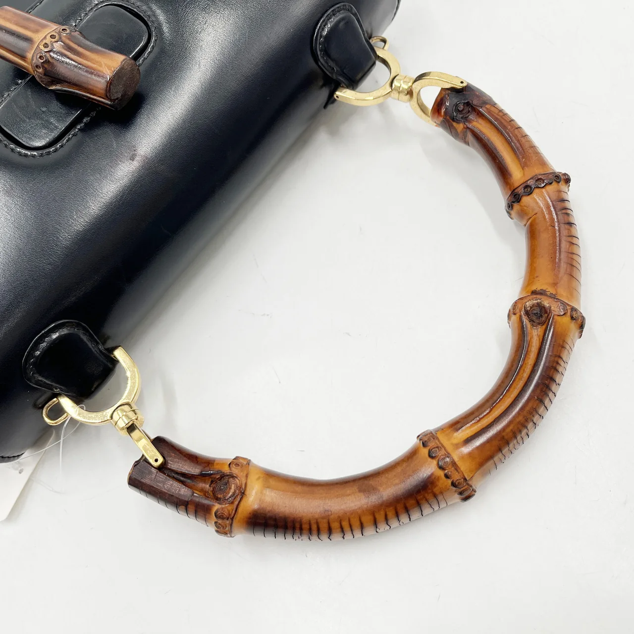 GUCCI BAMBOO HANDBAG (BLACK) view 6