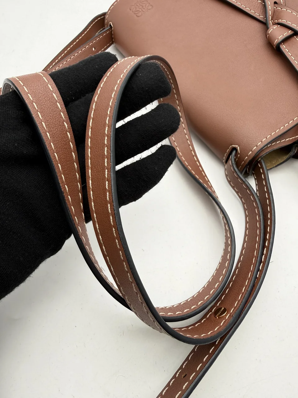 LOEWE GATE BAG (BROWN) view 10