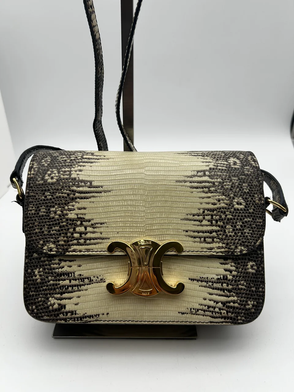 CELINE LIZARD TEEN TRIOMPHE SHOULDER BAG view 2