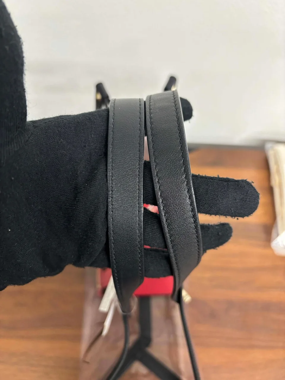 VALENTINO VINYL TOTE BAG (BLACK) view 5