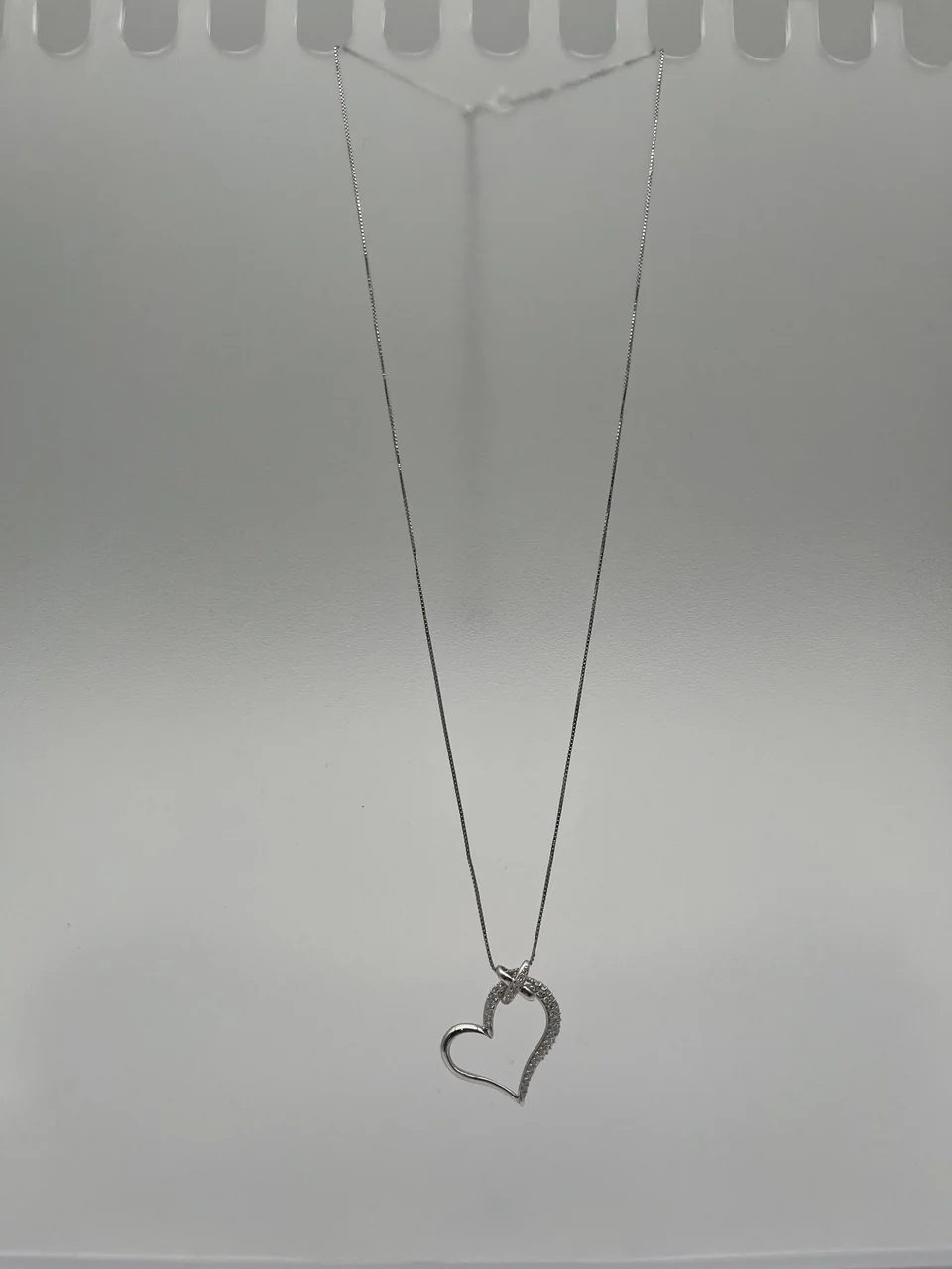 K18WG/K14WG HEART NECKLACE FD0.34CT 5.2G view 4
