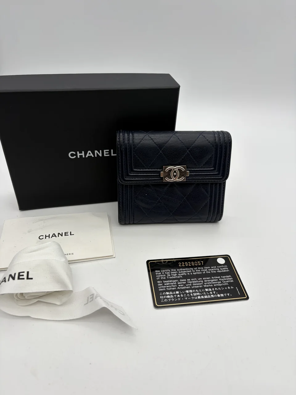 CHANEL LAMB SKIN COMPACT WALLET hover