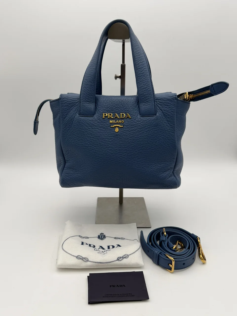 PRADA TWO-WAY BAG (BLUE) view 11