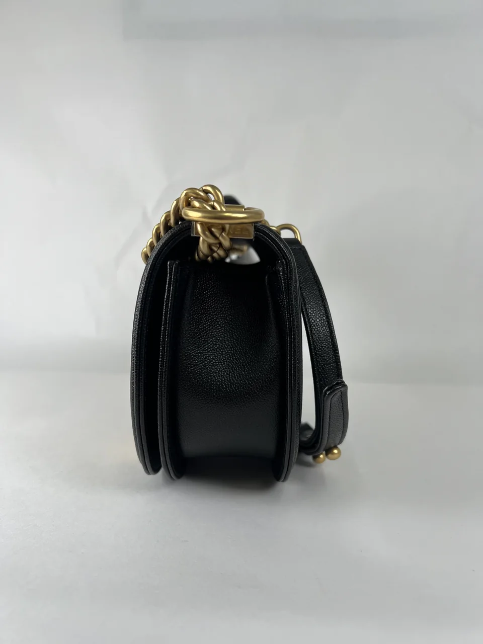 CHANEL CAVIAR LE BOY MESSENGER BAG view 6