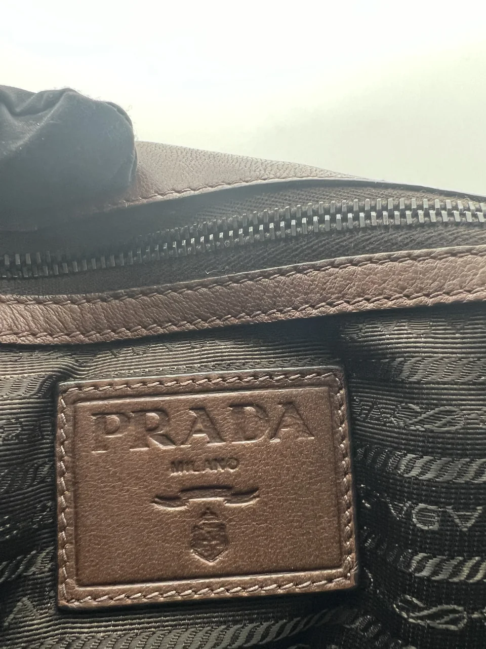PRADA SHOULDER BAG (BROWN) view 8