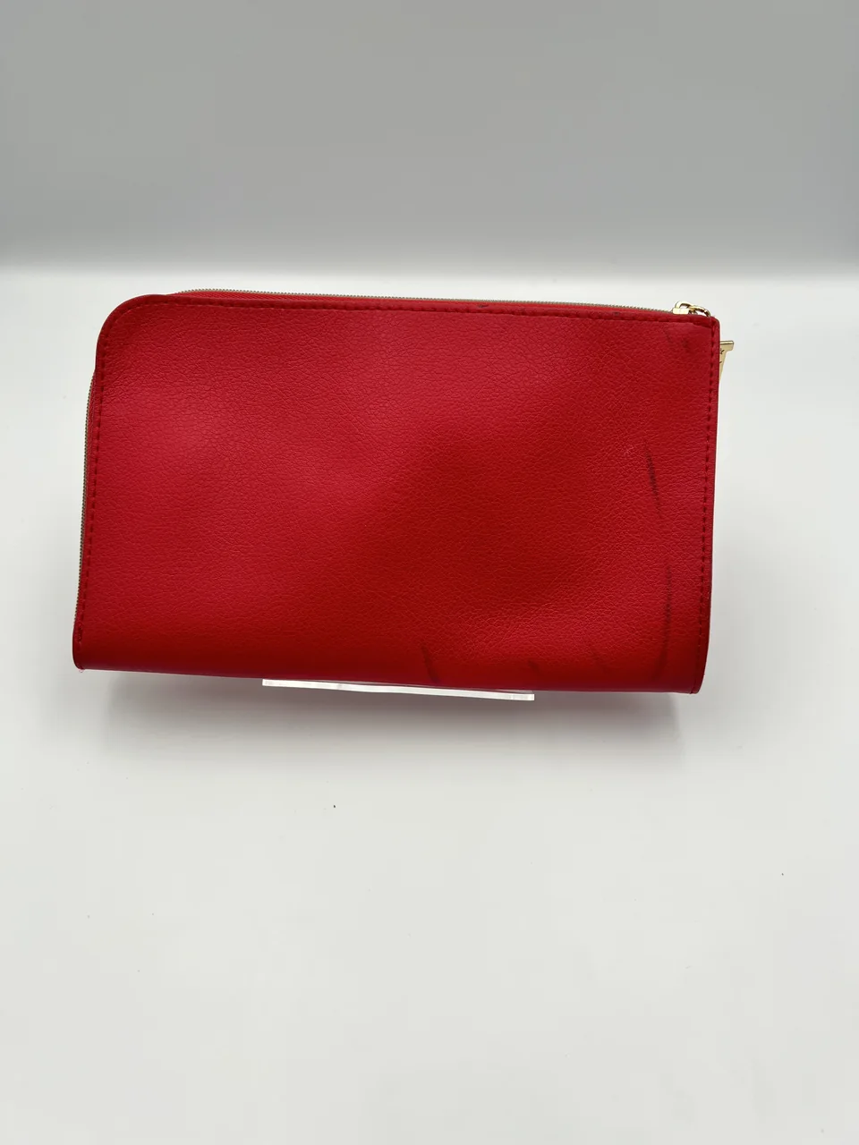 CHRISTIAN DIOR RED L-ZIP COSMETIC POUCH view 6