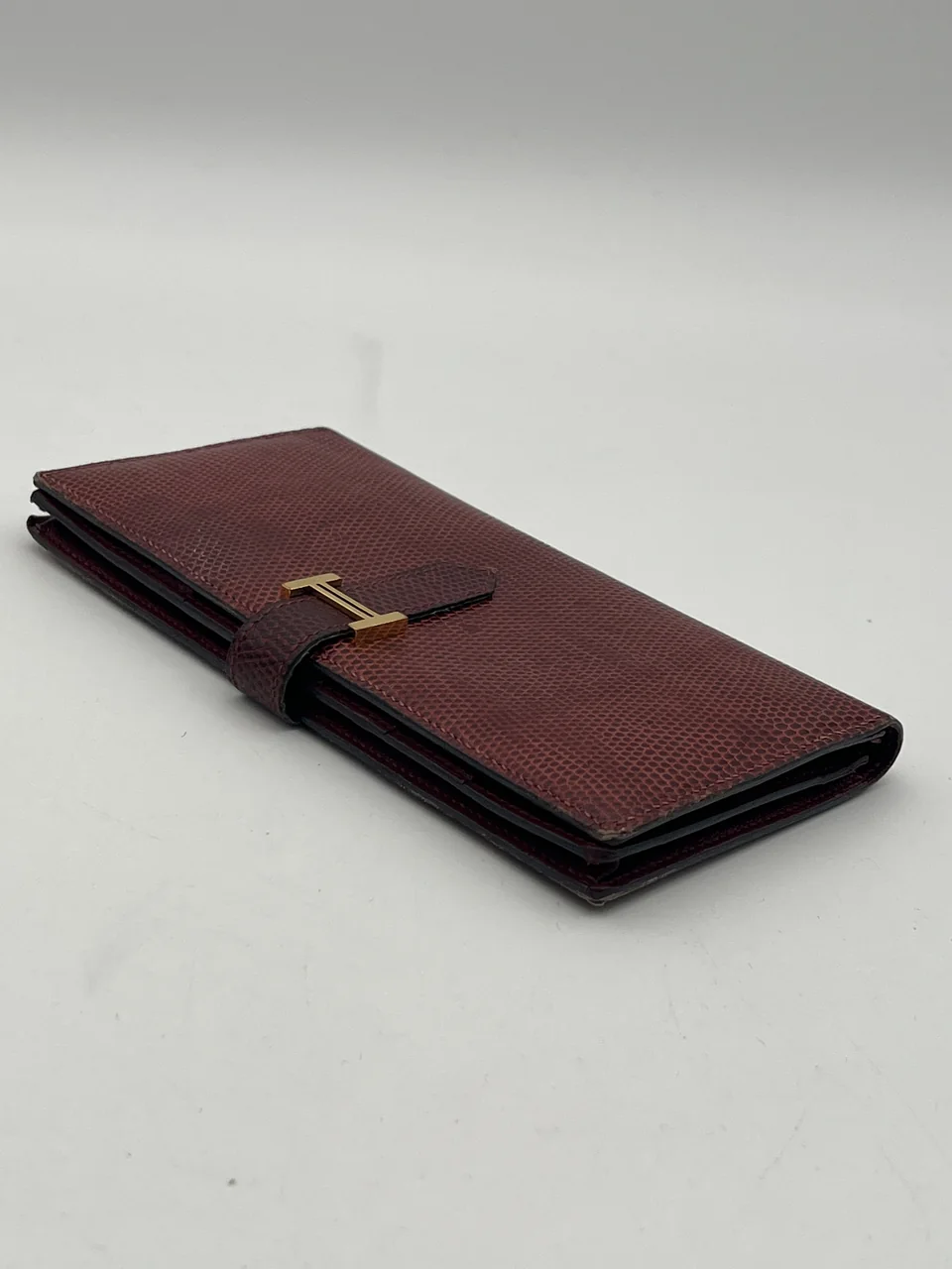 HERMES BEARN SOUFFLET (LIZARD, SANGUINE, □E STAMP) view 4