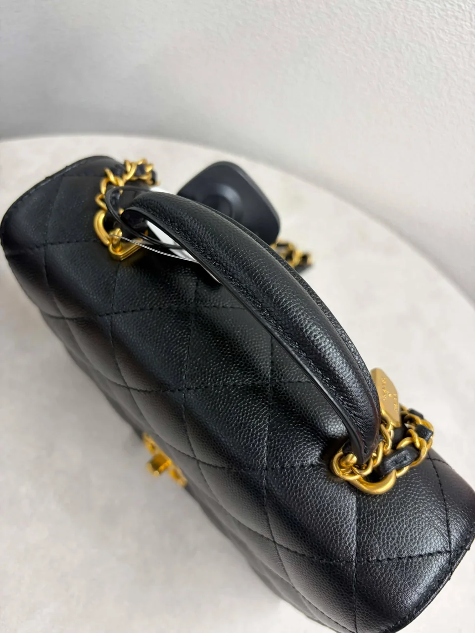 CHANEL CAVIAR MATELASSE FULL FLAP TOP HANDLE view 10