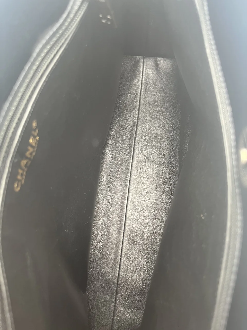 CHANEL PATENT CHAIN TOTE view 7