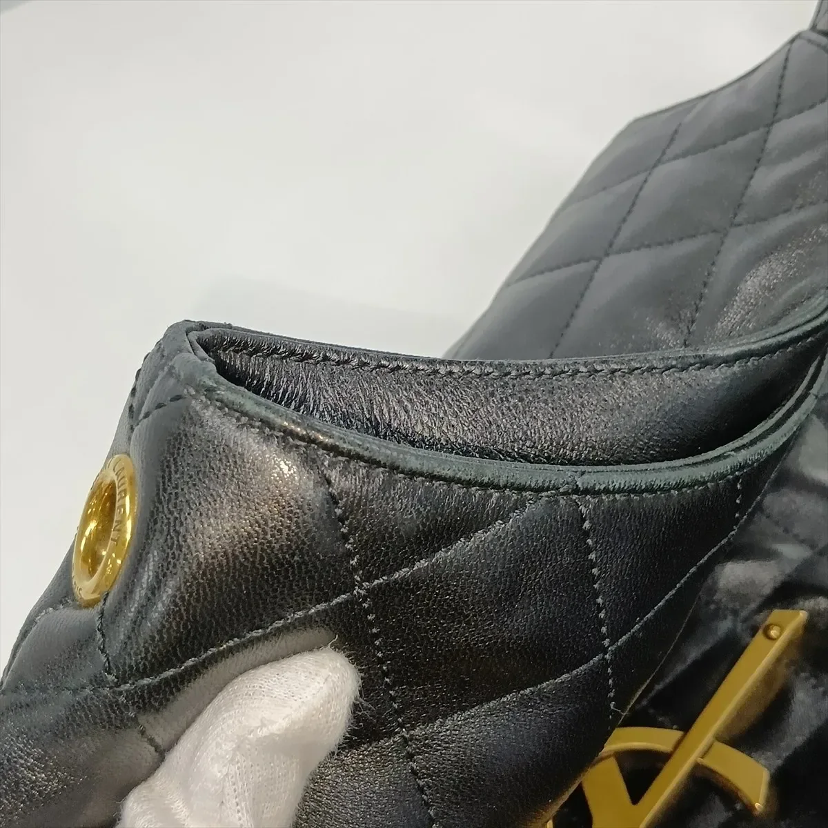 SAINT LAURENT PARIS AGAL (BLACK) view 13