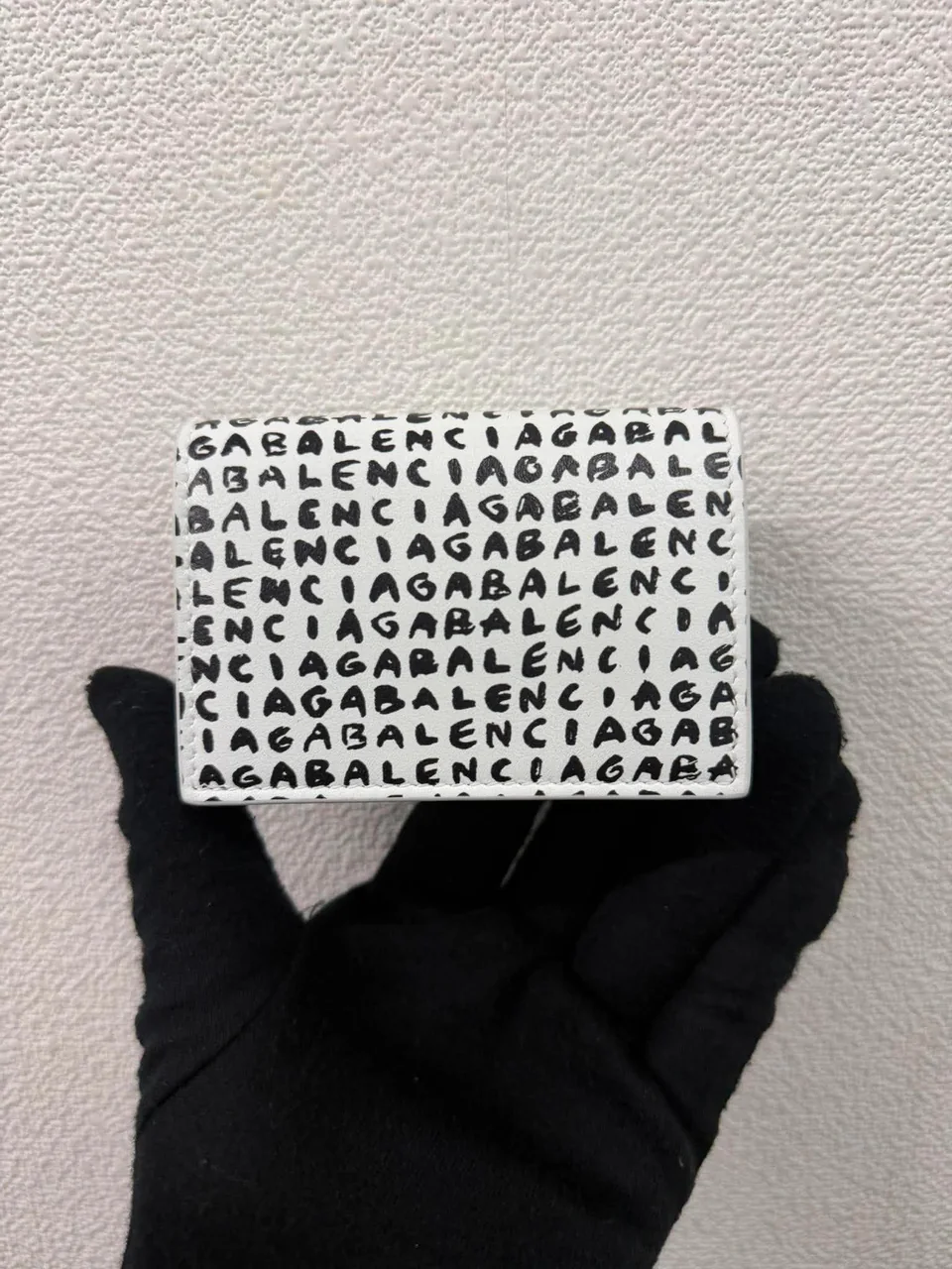 BALENCIAGA COMPACT WALLET (BLACK/WHITE)