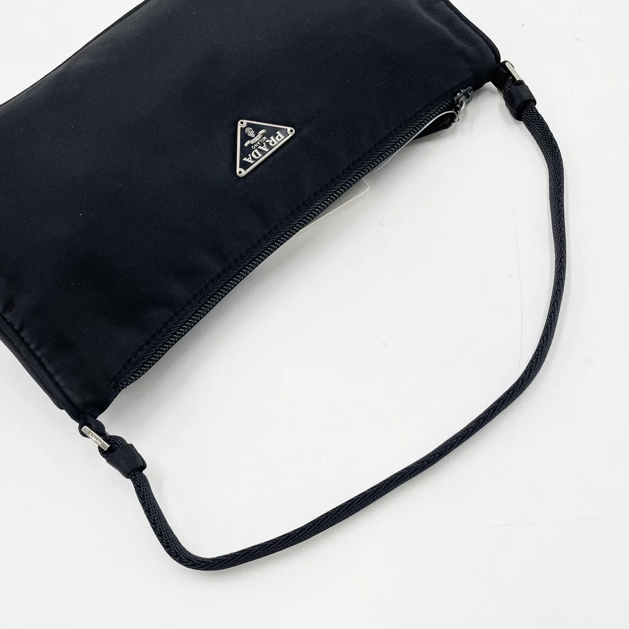 PRADA NYLON ACCESSORY POUCH (BLACK) view 6