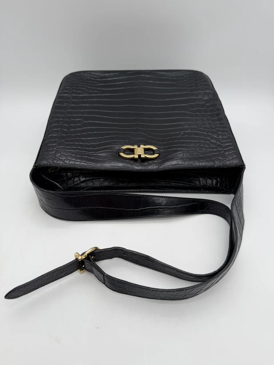 SALVATORE FERRAGAMO DOUBLE GANCINI SHOULDER BAG view 6