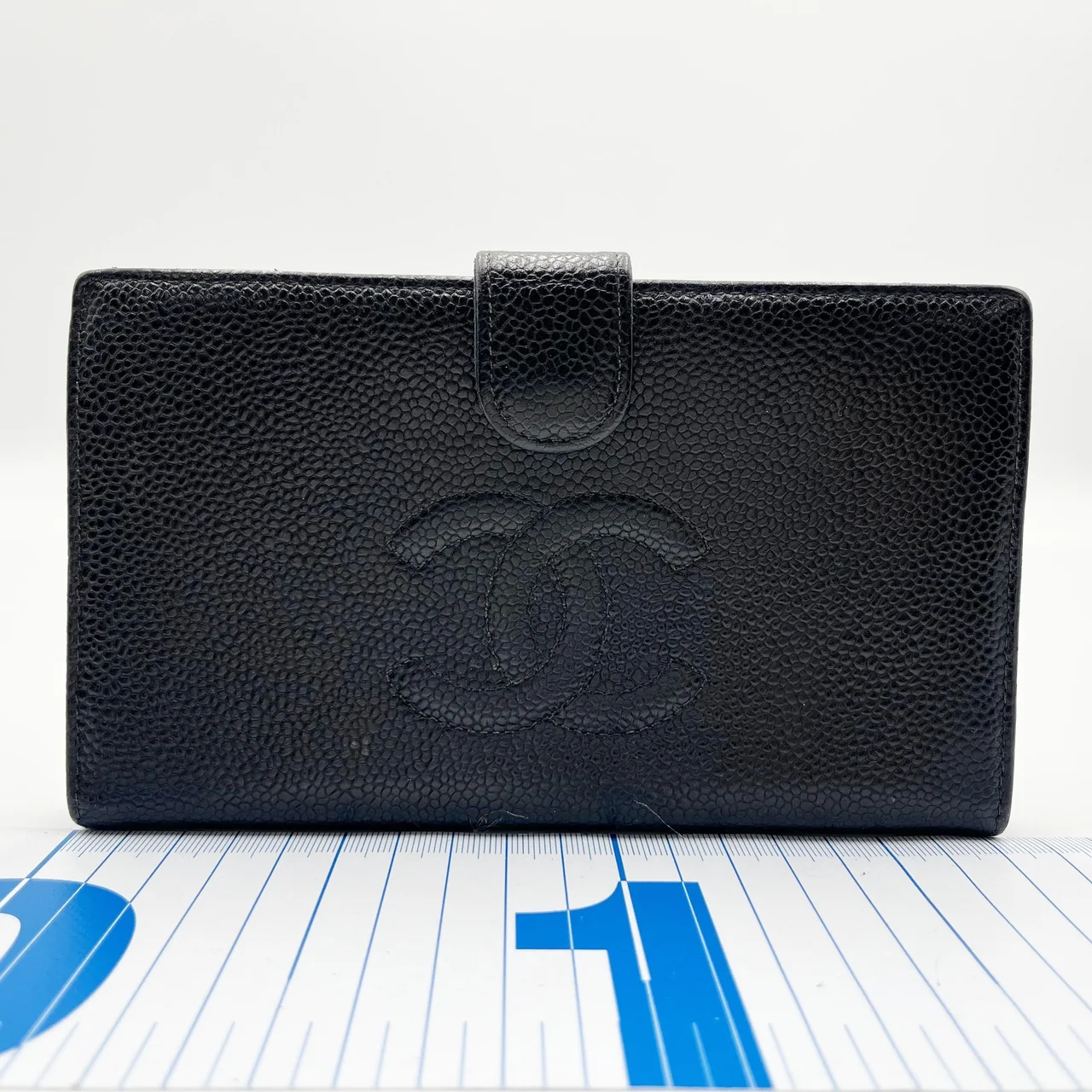 CHANEL CAVIAR TIMELESS CC BIFOLD LONG WALLET (6 SERIAL CODE)