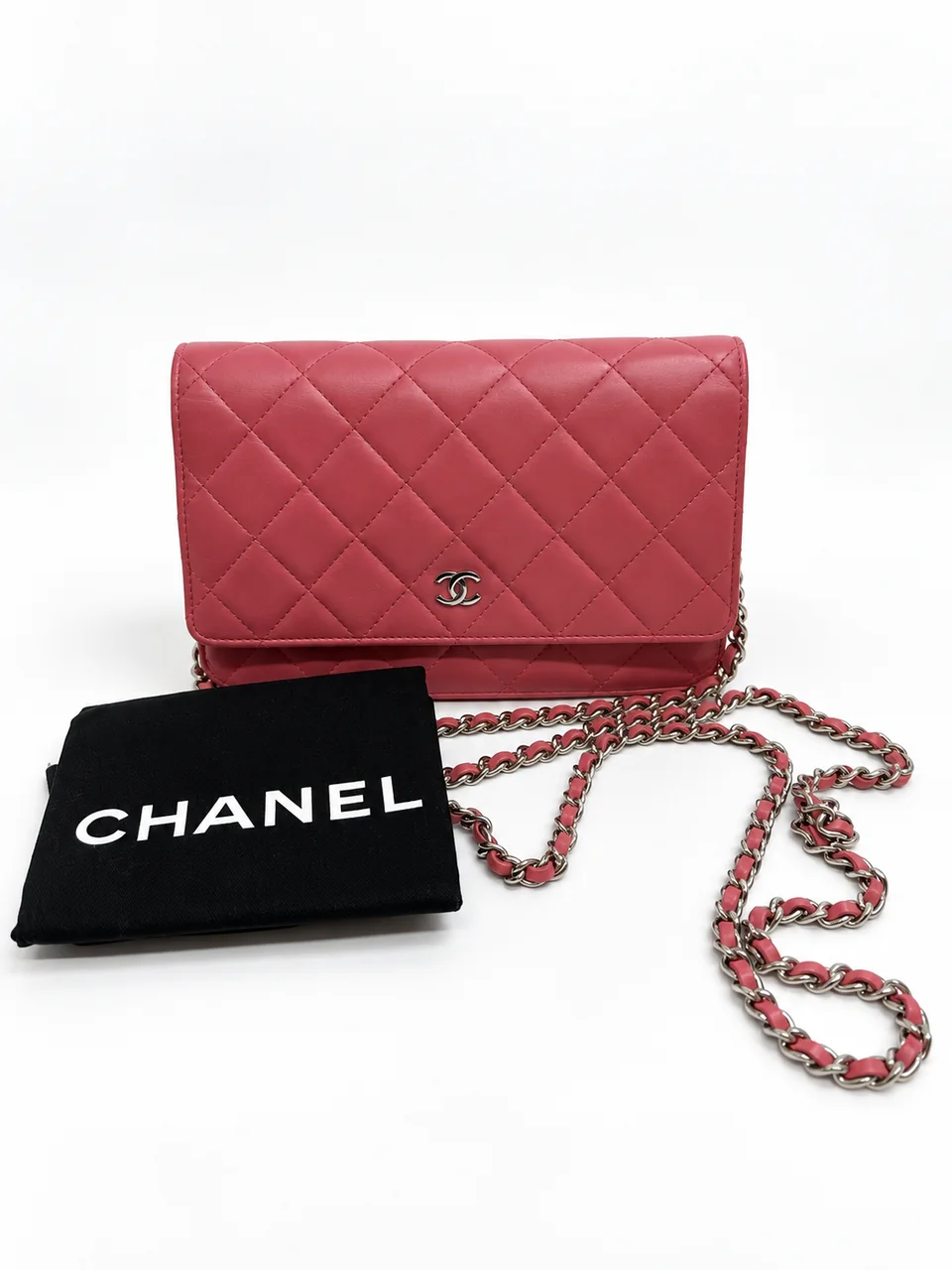 CHANEL LAMB SKIN CHAIN SHOULDER BAG (22 SERIAL CODE) hover
