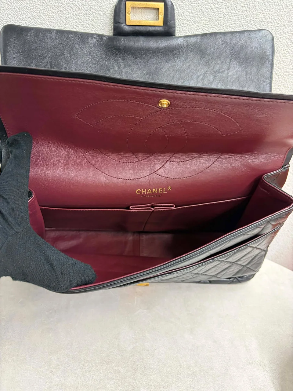 CHANEL CALF SKIN 2.55 MAXI view 3