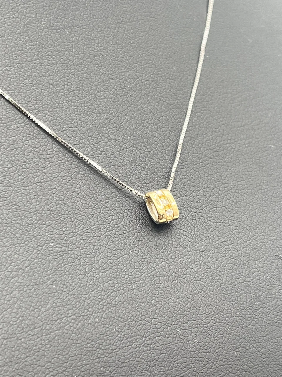K18/PT900/K18WG DIAMOND NECKLACE FD0.07CT 1.5G 40CM view 3