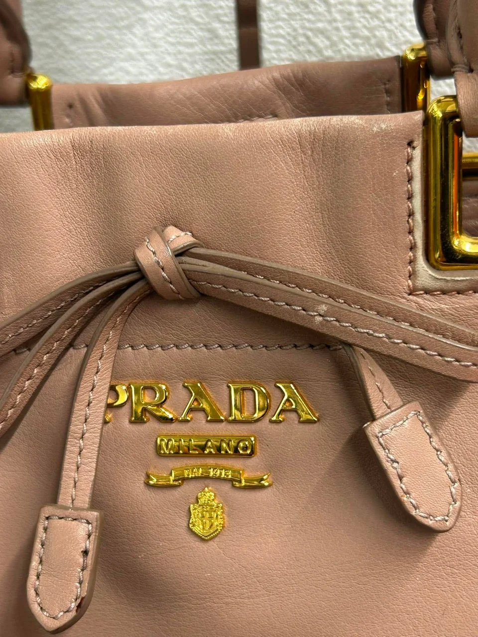 BM-60 1454-3 PRADA TWO-WAY HANDBAG (BEIGE) view 4