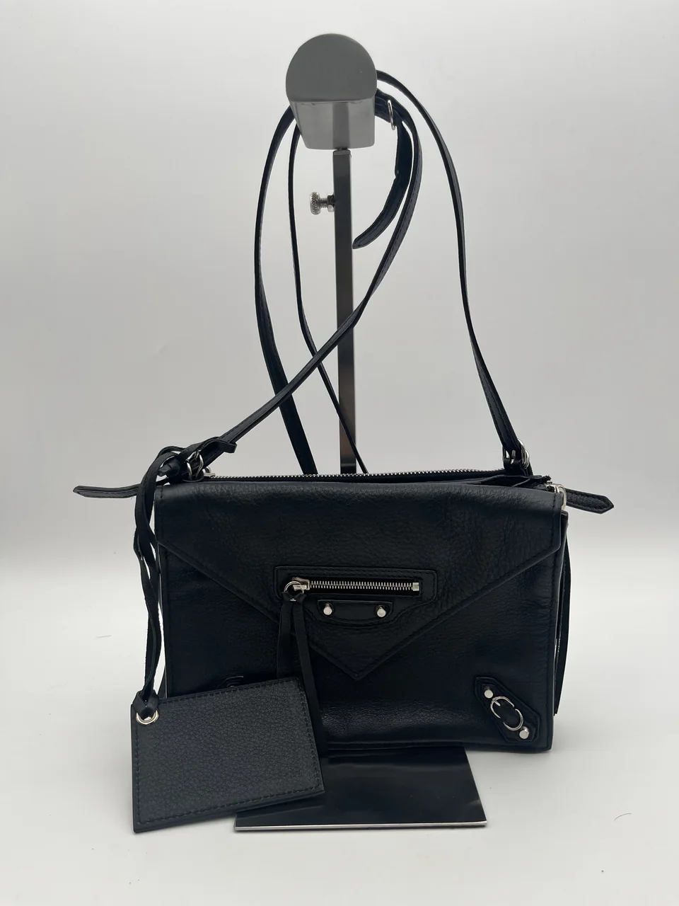 BALENCIAGA PAPER TRIPLE XS SHOULDER BAG (BLACK) view 2