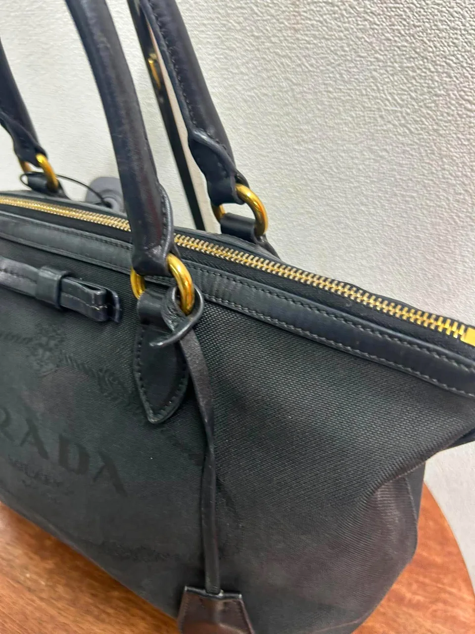 PRADA CANVAS TWO-WAY BAG (BLACK) view 7