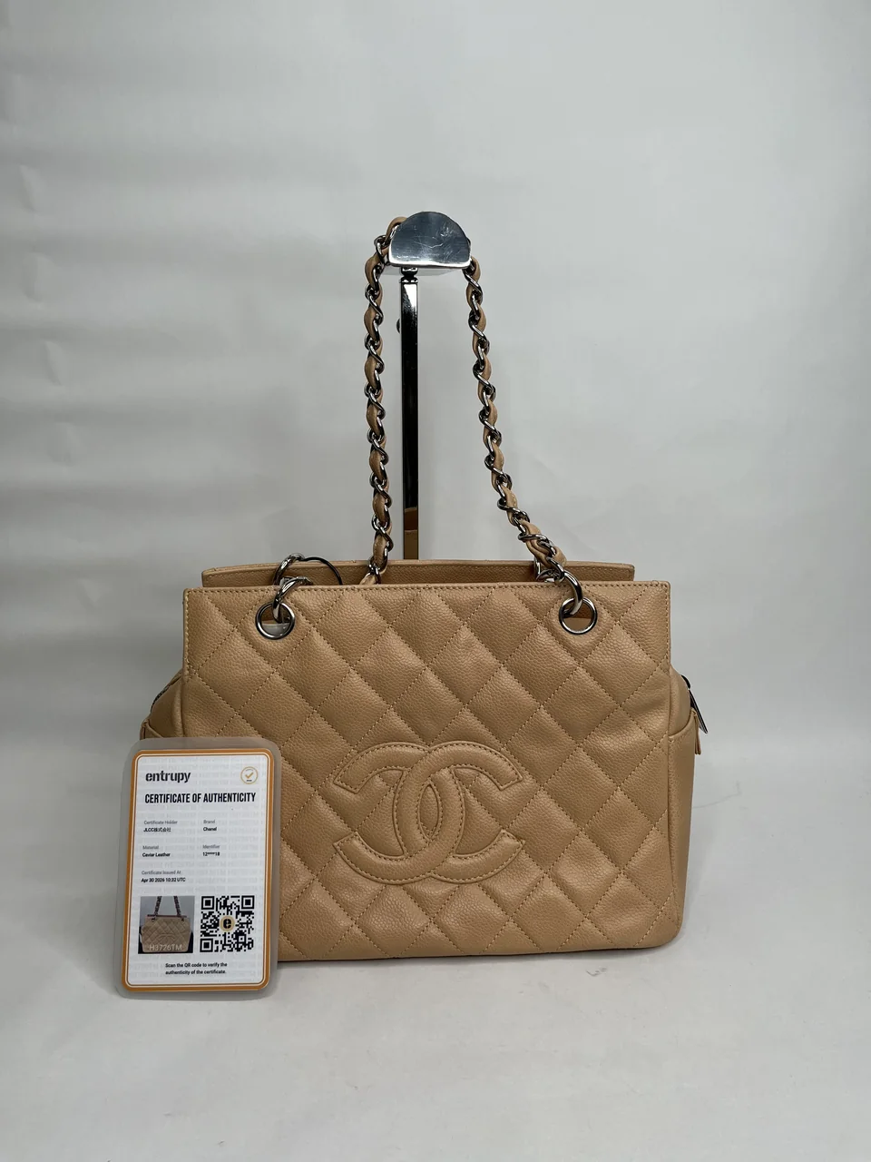 CHANEL CAVIAR CHAIN TOTE BAG (12 SERIAL CODE)