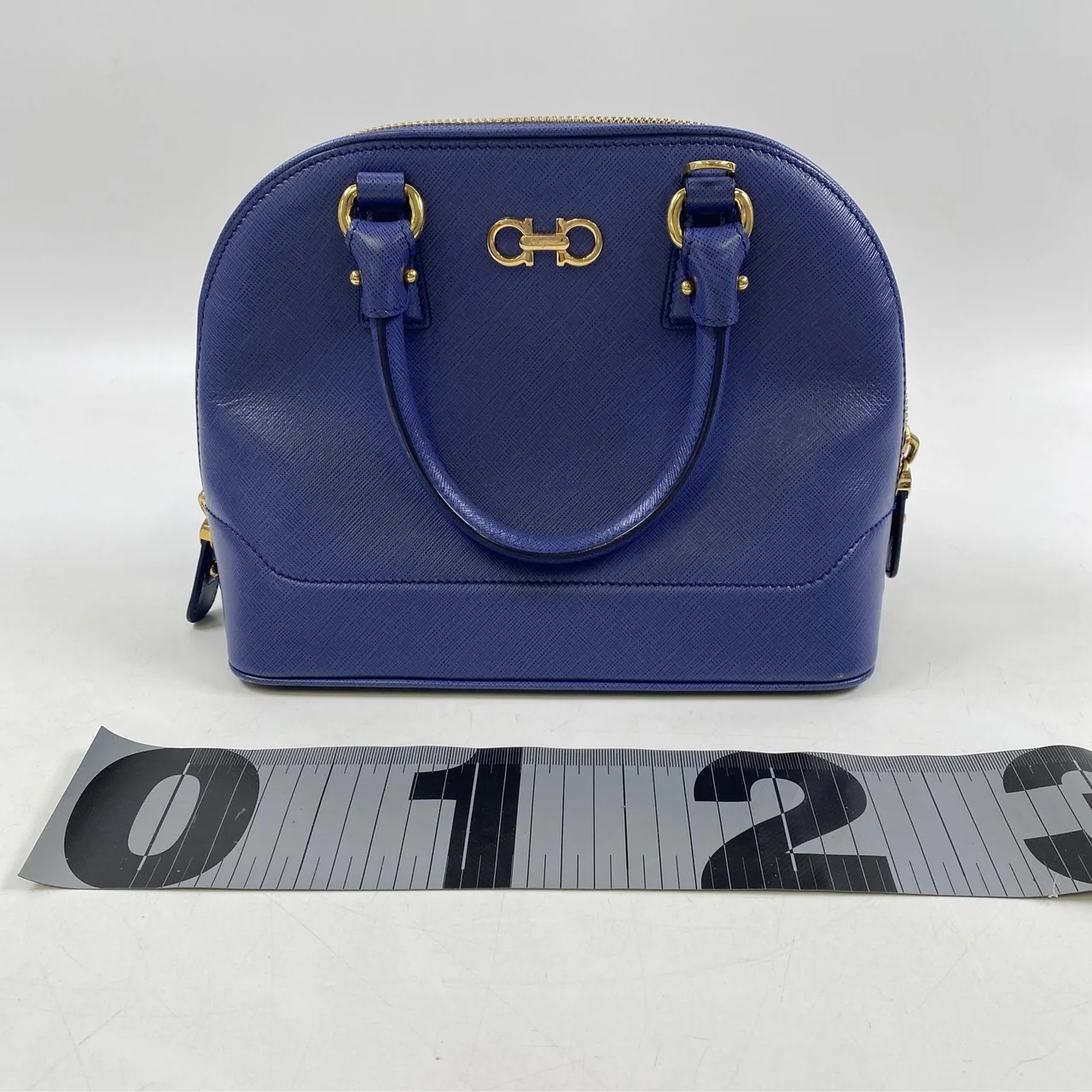 SALVATORE FERRAGAMO GANCINI TWO-WAY BAG (BLUE) view 8