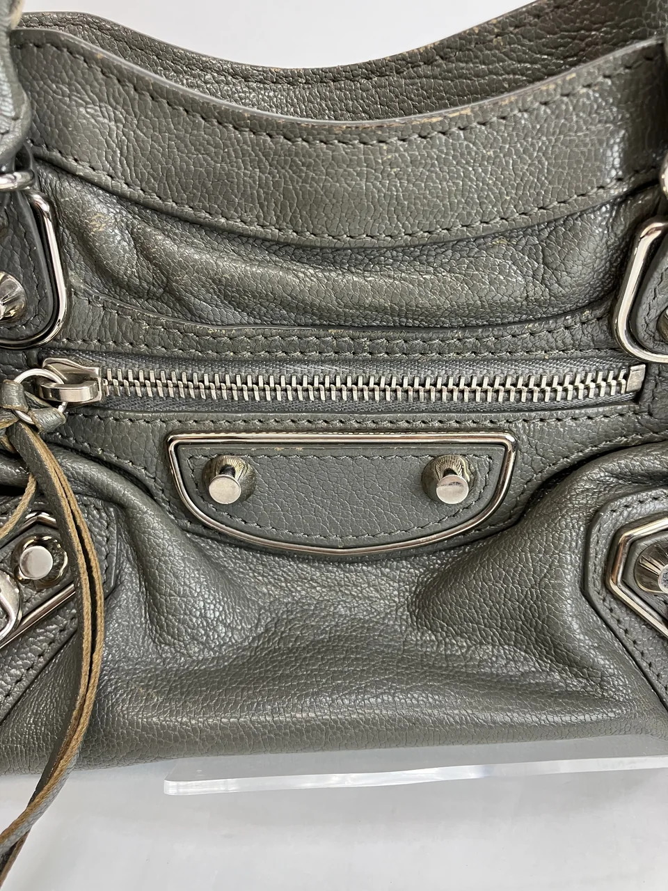 BALENCIAGA NEO CITY TWO-WAY MINI BAG (GRAY) view 8