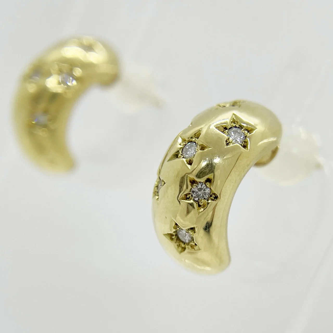 K18 DIAMOND EARRINGS FD0.10CT*2 4.0G