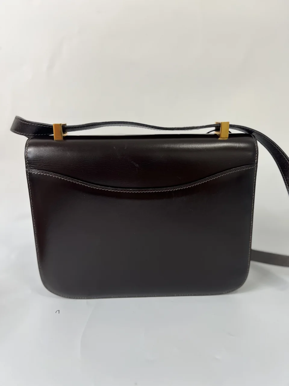 HERMES CONSTANCE 24 (BOX CALF, BROWN, ○R STAMP) view 6