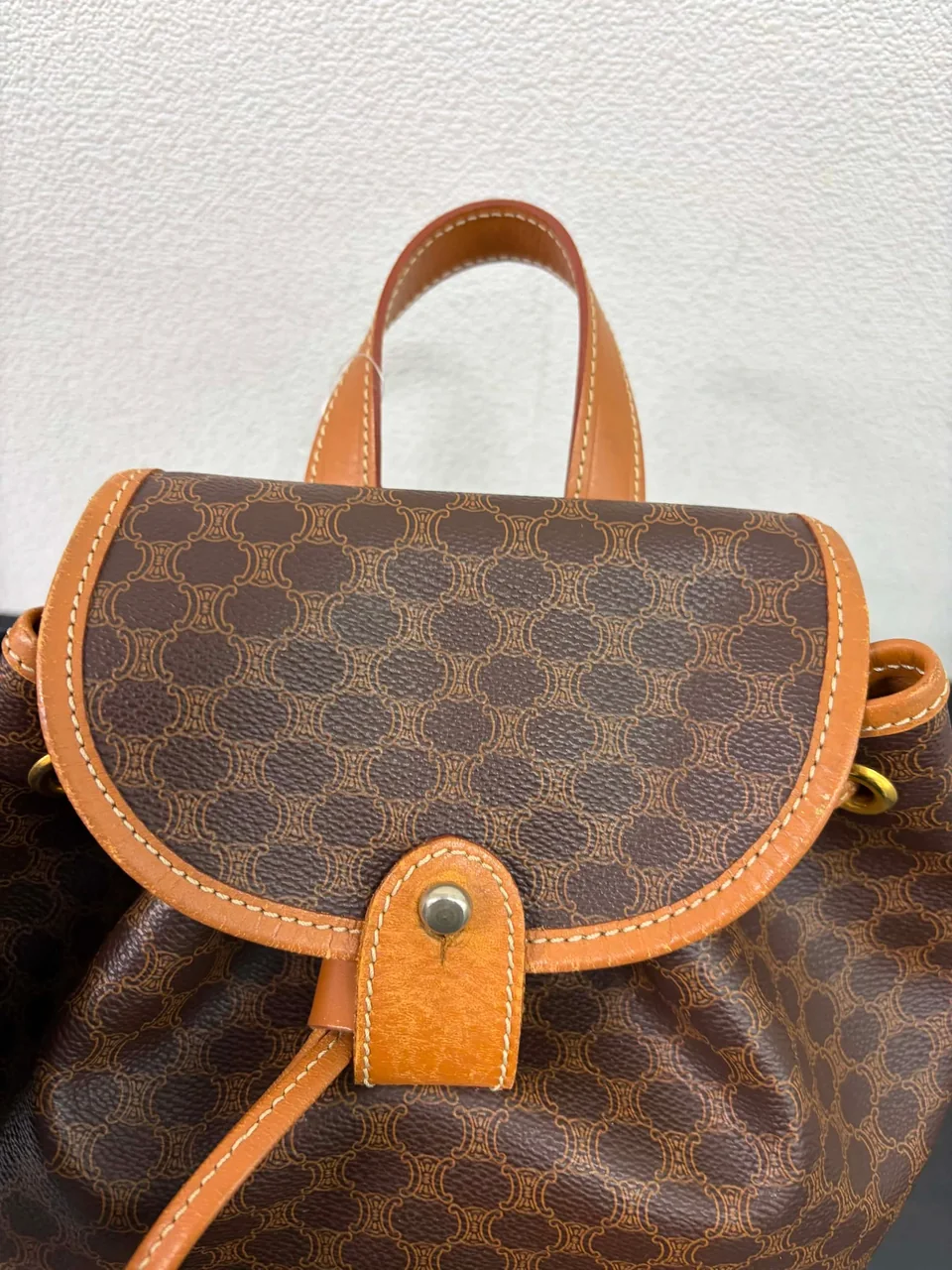 CELINE MACADAM BACKPACK (BROWN) view 6