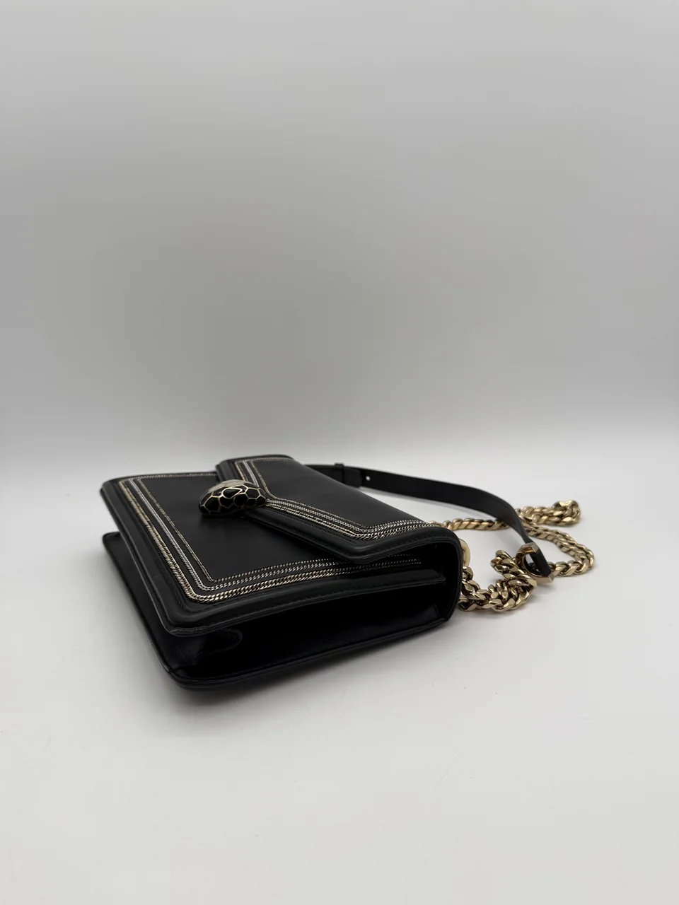 BVLGARI SERPENTI CHAIN SHOULDER BAG (BLACK) view 7