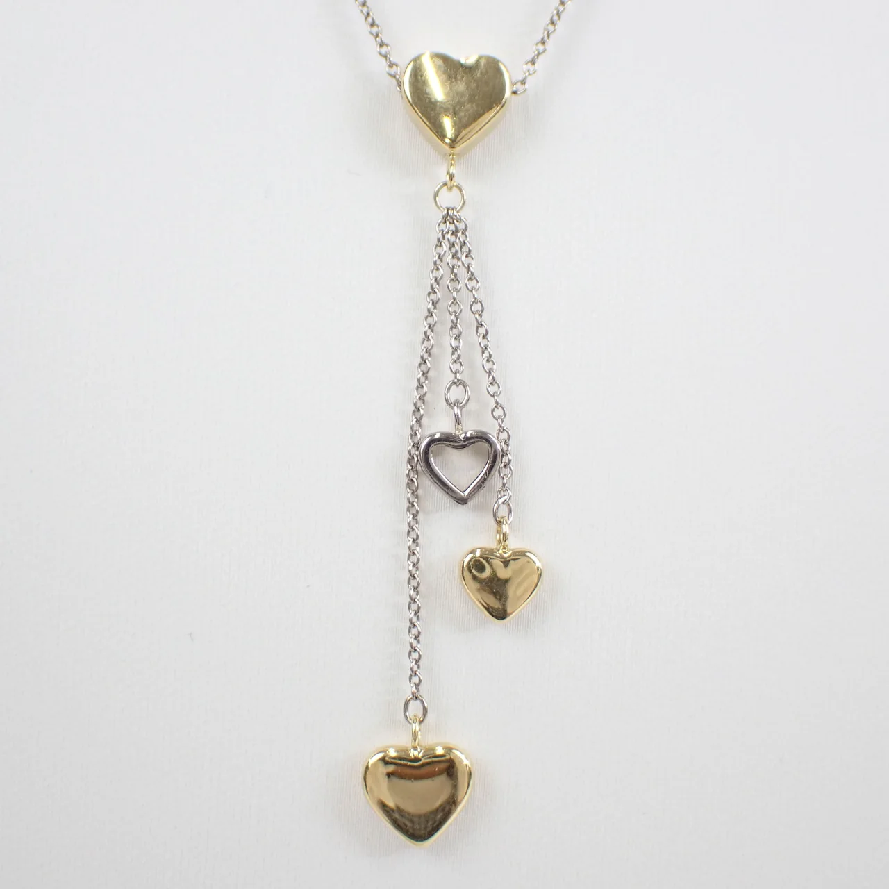 750YG/WG TIFFANY&CO. MULTI HEART NECKLACE 6.5G