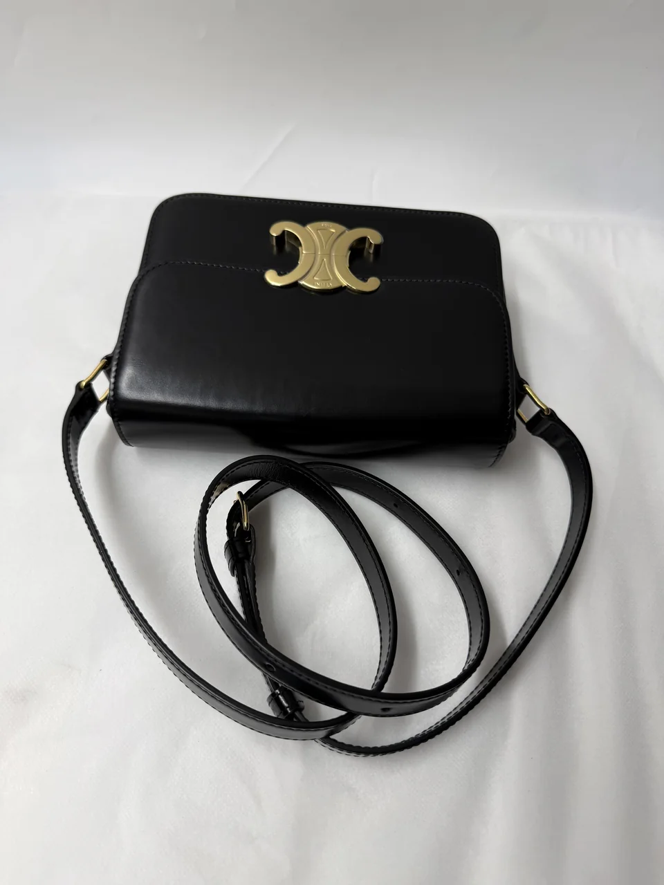 CELINE TRIO,PHE TEEN SHOULDER BAG (BLACK) view 9