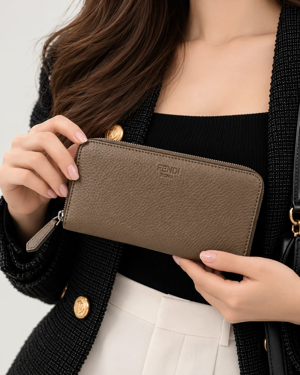 FENDI ROUND FASTENER LONG WALLET hover