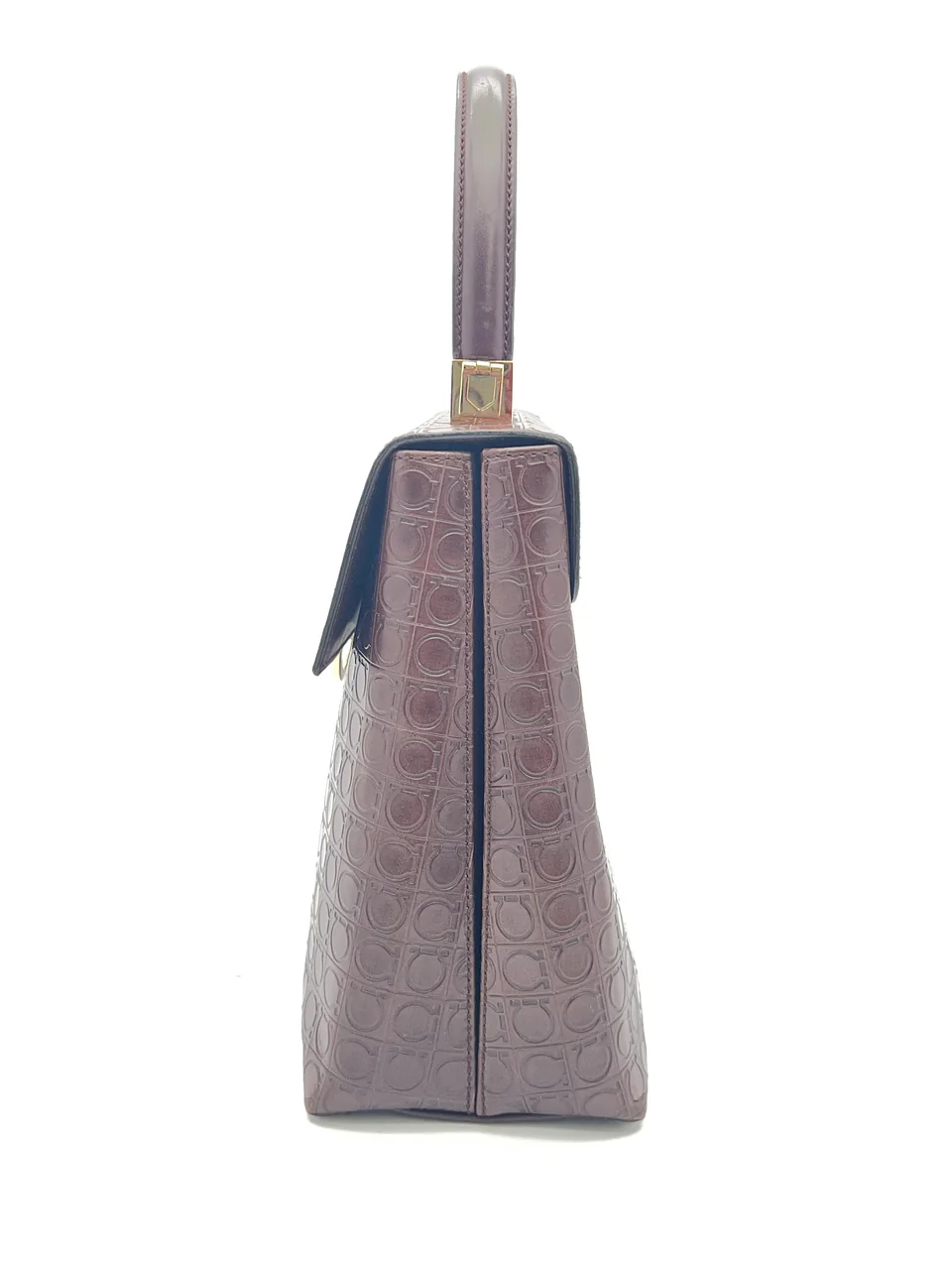 SALVATORE FERRAGAMO GANCINI HANDBAG (DARK BROWN) view 5