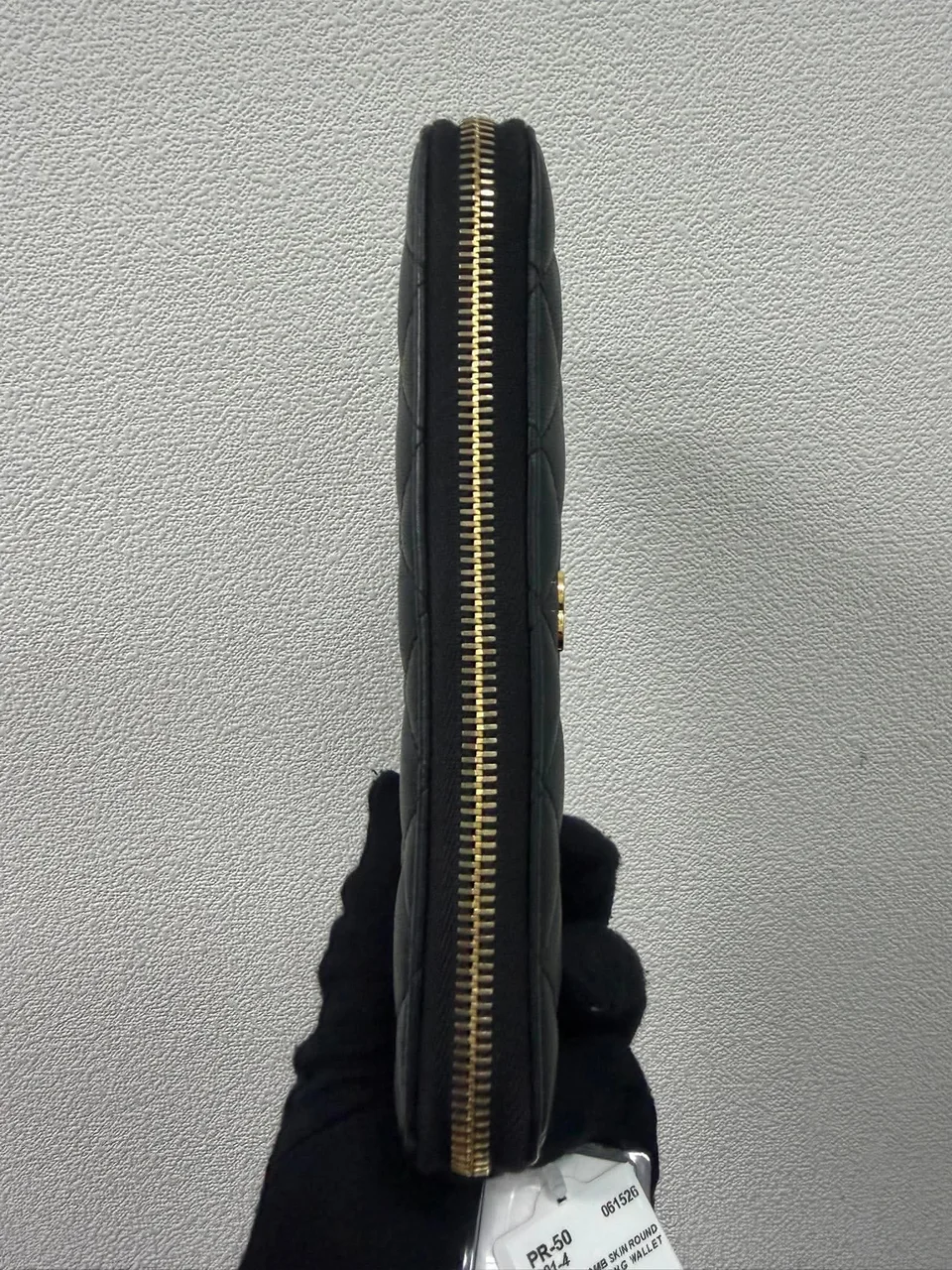 CHANEL LAMB SKIN ROUND FASTENER LONG WALLET view 4